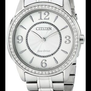 Citizen Silver Crystal-Accented Watch
